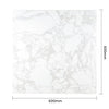Bolero Square Marble Effect Tabletop White 600mm - DC301 Stone Effect Table Tops Bolero   