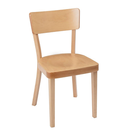 Fameg Plain Side Chairs Natural Beech (Pack of 2) - DC356 Wooden Dining Chairs Fameg   