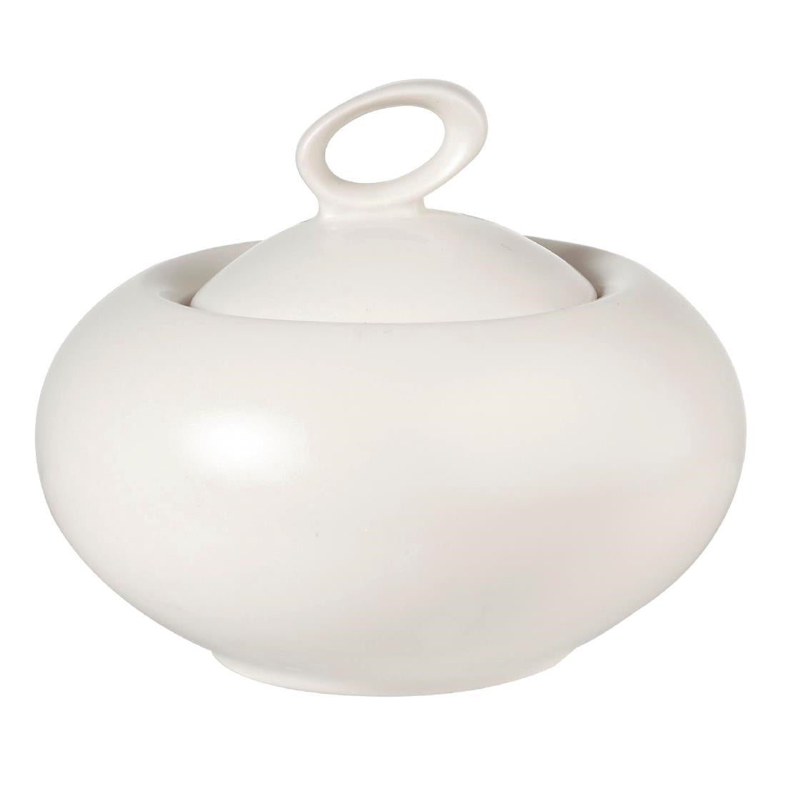 Churchill Alchemy Sequel White Sugar Bowl With Lid 200ml 7oz (Pack of 6) - DC375 Bowls Churchill