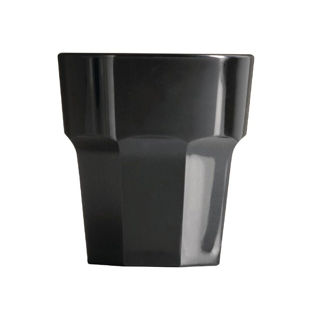 BBP Polycarbonate Rocks Tumbler 256ml Black (Pack of 36) - DC413 Plastic Drinkware BBP   