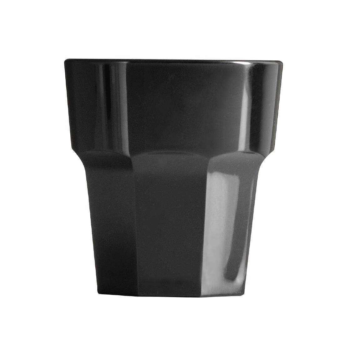 BBP Polycarbonate Rocks Tumbler 256ml Black (Pack of 36) - DC413 Plastic Drinkware BBP   