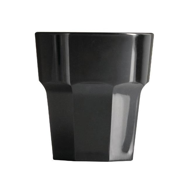 BBP Polycarbonate Rocks Tumbler 256ml Black (Pack of 36) - DC413 Plastic Drinkware BBP   