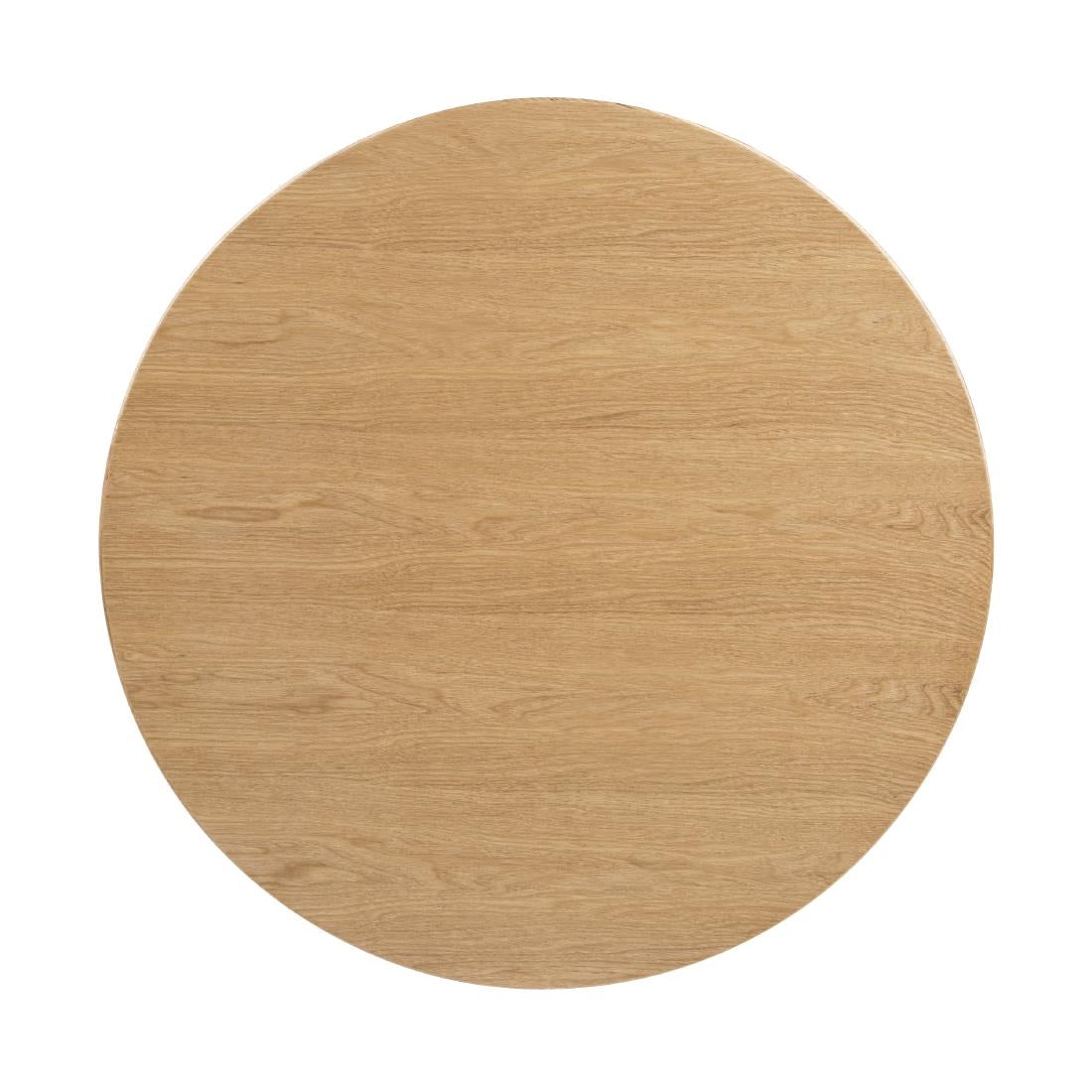 Bolero Pre-drilled Round Table Top Natural Ash Veneer 600mm - DC469 Wood Effect Table Tops Bolero   