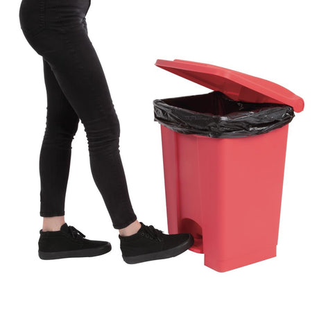 Jantex Kitchen Pedal Bin Red 45Ltr - DC708  Jantex   