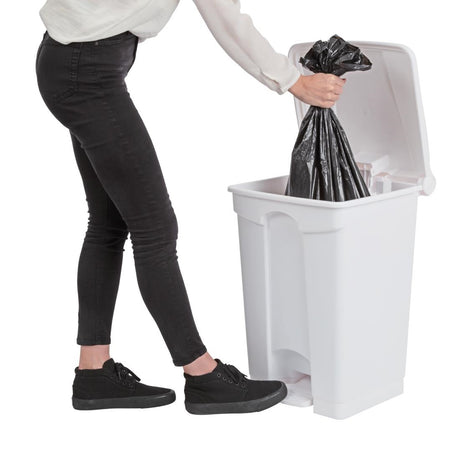 Jantex Kitchen Pedal Bin White 45Ltr - DC709  Jantex   