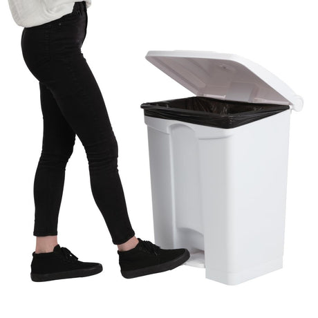 Jantex Kitchen Pedal Bin White 65Ltr - DC711  Jantex   