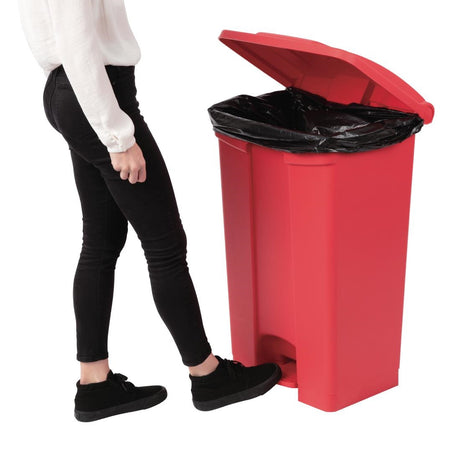 Jantex Kitchen Pedal Bin Red 87Ltr - DC712  Jantex   
