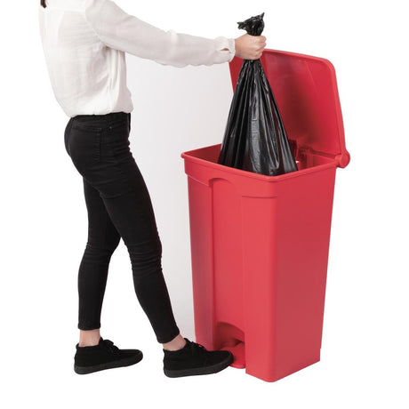 Jantex Kitchen Pedal Bin Red 87Ltr - DC712  Jantex   