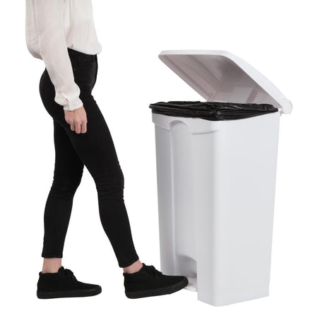 Jantex Kitchen Pedal Bin White 87Ltr - DC713  Jantex   