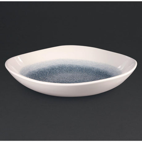 Churchill Studio Prints Raku Trace Triangular Bowl Topaz Blue (Pack of 12) - DC730 Bowls Churchill