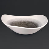 Churchill Studio Prints Raku Trace Triangular Bowl Quartz Black 235mm (Pack of 12) - DC734 Bowls Churchill