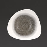 Churchill Studio Prints Raku Trace Triangular Bowl Quartz Black 235mm (Pack of 12) - DC734 Bowls Churchill