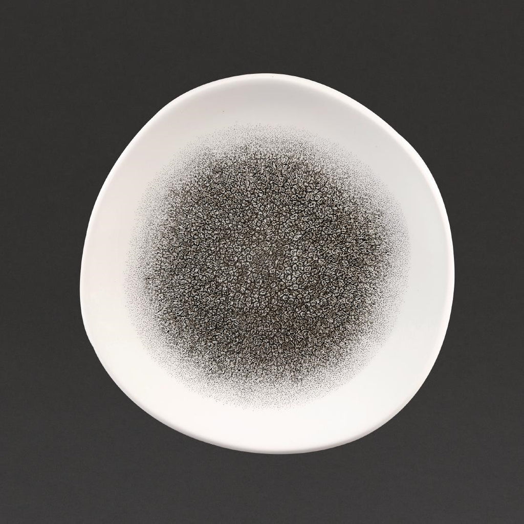 Churchill Studio Prints Raku Round Trace Plates Quartz Black 210mm (Pack of 12) - DC736 Plates Churchill