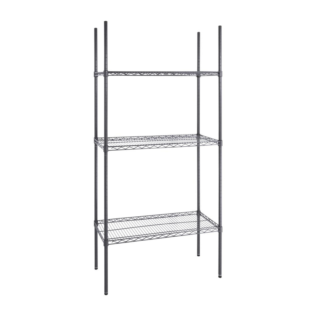Nisbets Essentials 3 Tier Coated Shelving Unit 1820 x 915 x 457mm - DC819  Nisbets Essentials   