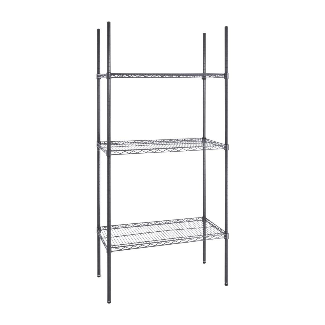 Nisbets Essentials 3 Tier Coated Shelving Unit 1820 x 915 x 457mm - DC819  Nisbets Essentials   