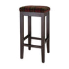 Bolero Dale High Stool Claret Tartan (Single) - DC825 Faux Leather Bar Stools Bolero   