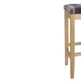 Bolero Austin High Stool Grey Tartan (Single) - DC827 Faux Leather Bar Stools Bolero   