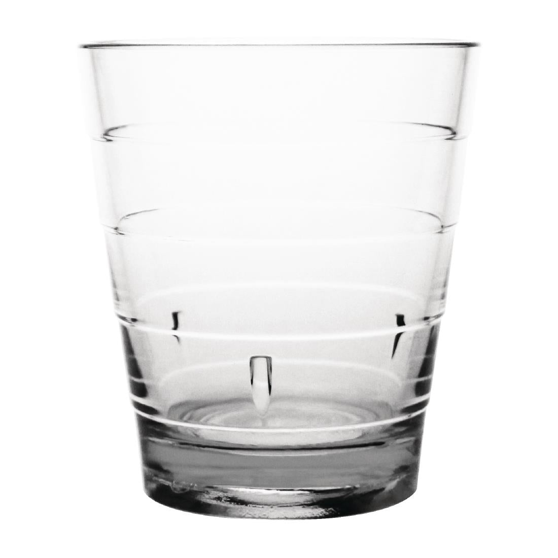 Olympia Kristallon Polycarbonate Ringed Tumbler Clear 285ml (Pack of 6) - DC920 Plastic Drinkware Olympia   