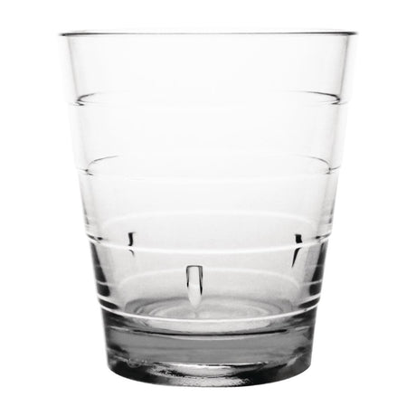 Olympia Kristallon Polycarbonate Ringed Tumbler Clear 285ml (Pack of 6) - DC920 Plastic Drinkware Olympia   