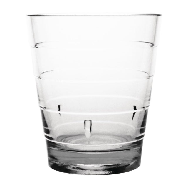Olympia Kristallon Polycarbonate Ringed Tumbler Clear 285ml (Pack of 6) - DC920 Plastic Drinkware Olympia   