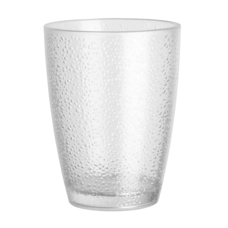 Olympia Kristallon Polycarbonate Tumbler Pebbled Clear 275ml (Pack of 6) - DC928 Plastic Drinkware Olympia   