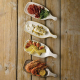 Churchill Stonecast Handled Paddles Barley White 284mm (Pack of 6) - DY879 Churchill Super Vitrified Churchill   