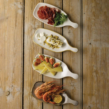 Churchill Stonecast Handled Paddles Barley White 284mm (Pack of 6) - DY879 Churchill Super Vitrified Churchill   