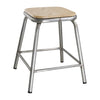 Bolero Galvanised Steel Low Stools with Wooden Seatpad (Pack of 4) - DE478 Metal Bar Stools Bolero   