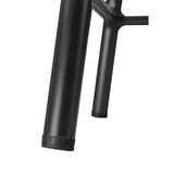 Bolero Cantina Low Stools with Wooden Seat Pad Black (Pack of 4) - DE481 Metal Bar Stools Bolero   