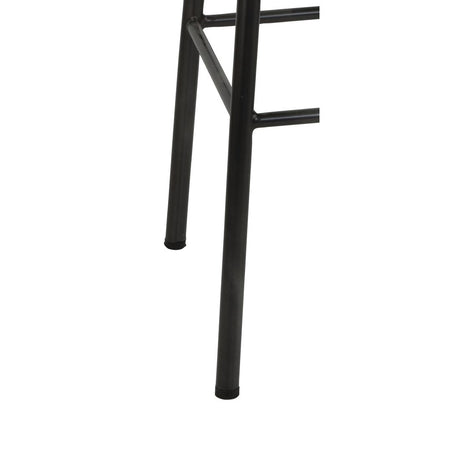 Bolero Cantina High Stools with Wooden Seat Pad Black (Pack of 4) - DE482 Metal Bar Stools Bolero   