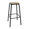 Bolero Cantina High Stools with Wooden Seat Pad Black (Pack of 4) - DE482 Metal Bar Stools Bolero   