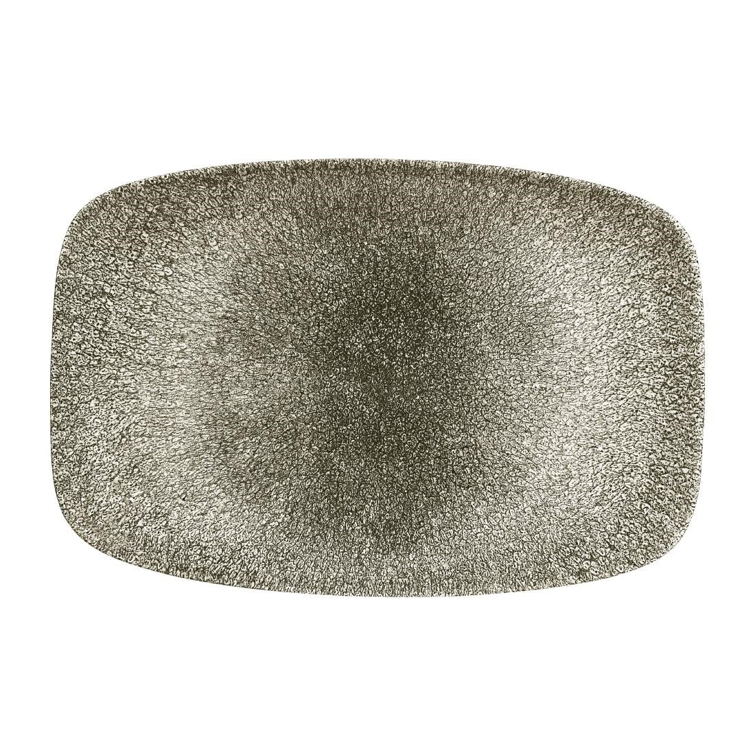 Churchill Studio Prints Raku Rectangular Plates Quartz Black 300mm (Pack of 6) - DE574 Plates Churchill