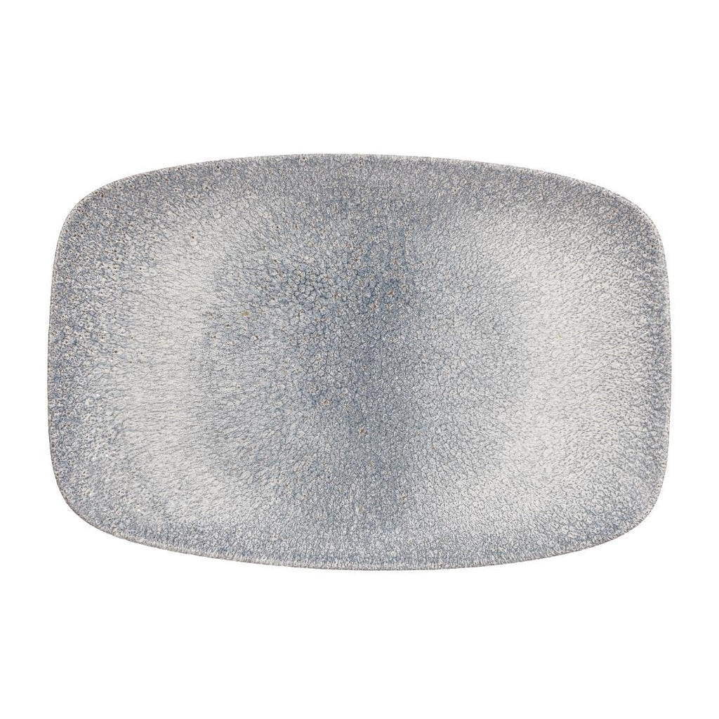 Churchill Studio Prints Raku Rectangular Plates Topaz Blue 300mm (Pack of 6) - DE577 Plates Churchill