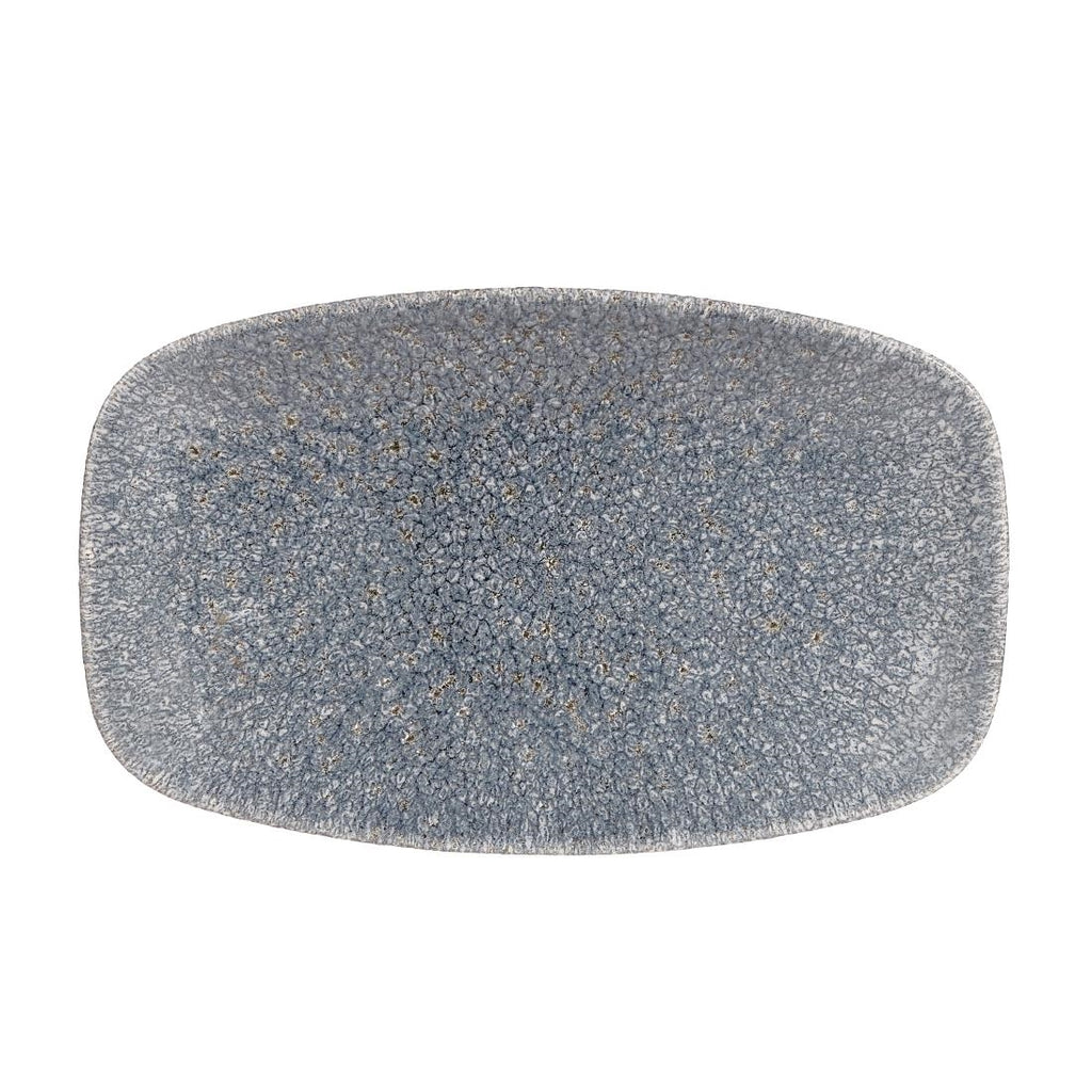 Churchill Studio Prints Raku Rectangular Plates Topaz Blue 200mm (Pack of 12) - DE578 Plates Churchill