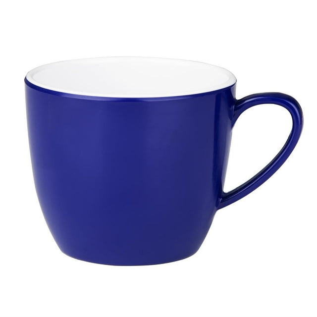 Olympia Kristallon Gala Colour Rim Melamine Mug Blue 285ml (Pack of 6) - DE609 Melamine and Polycarbonate Olympia   