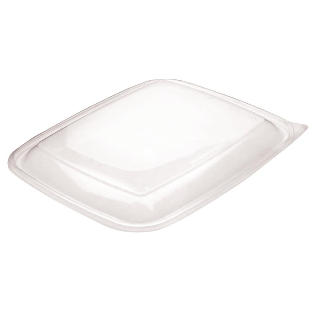 Fastpac Medium Rectangular Food Container Lids 900ml / 32oz (Pack of 300) - DE764 Takeaway Food Containers FastPac   