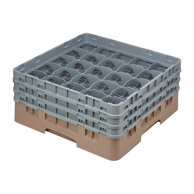 Cambro Camrack Beige 25 Compartments Max Glass Height 174mm - DE789  Cambro   