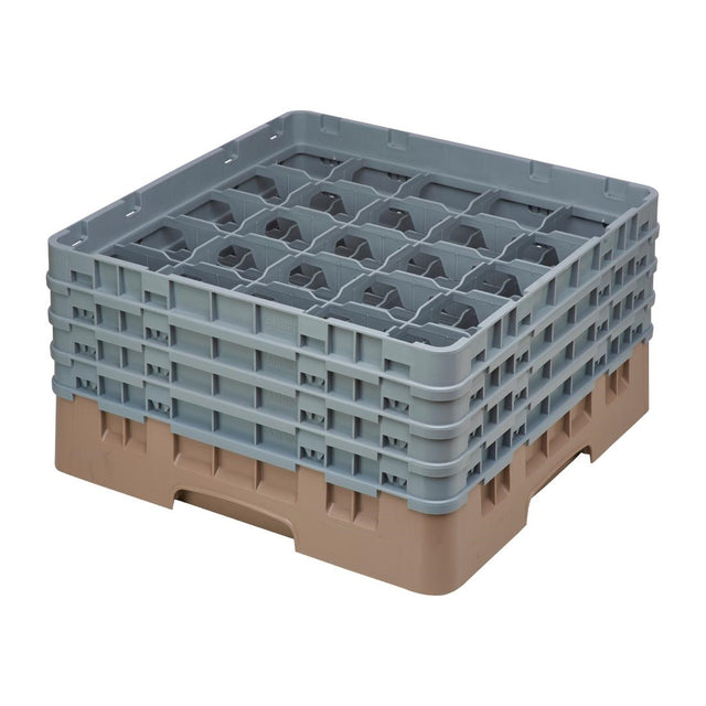 Cambro Camrack Beige 25 Compartments Max Glass Height 215mm - DE790  Cambro   