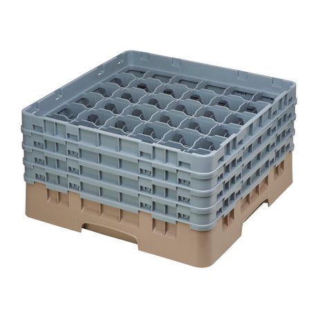Cambro Camrack Beige 36 Compartments Max Glass Height 215mm - DE796  Cambro   
