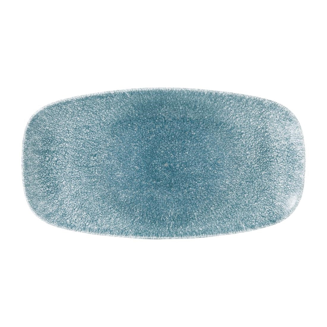 Churchill Studio Prints Raku Oblong Plate Topaz Blue 298mm (Pack of 12) - DE881 Plates Churchill