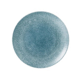 Churchill Studio Prints Raku Large Round Coupe Plate Topaz Blue 288mm - DE882 Plates Churchill