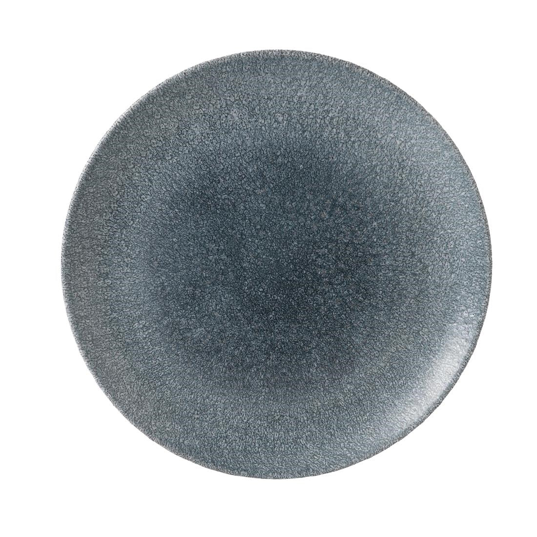 Churchill Studio Prints Raku Round Coupe Plate Topaz Blue 260mm (Pack of 12) - DE883 Plates Churchill