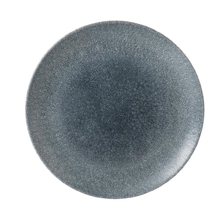 Churchill Studio Prints Raku Round Coupe Plate Topaz Blue 260mm (Pack of 12) - DE883 Plates Churchill