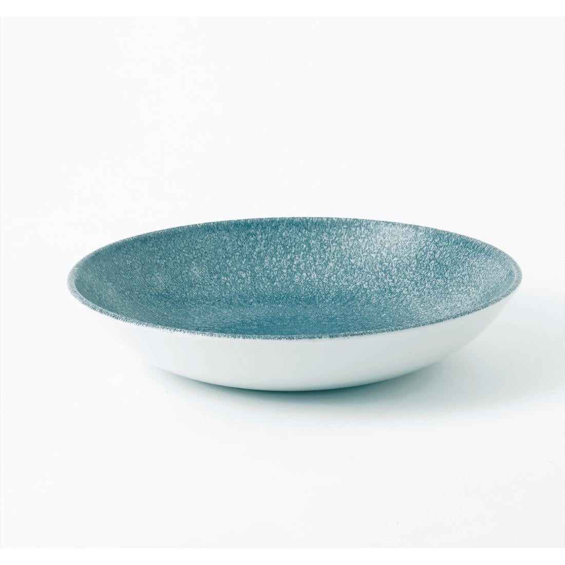 Churchill Studio Prints Raku Round Coupe Bowl Topaz Blue 248mm (Pack of 12) - DE888 Bowls Churchill