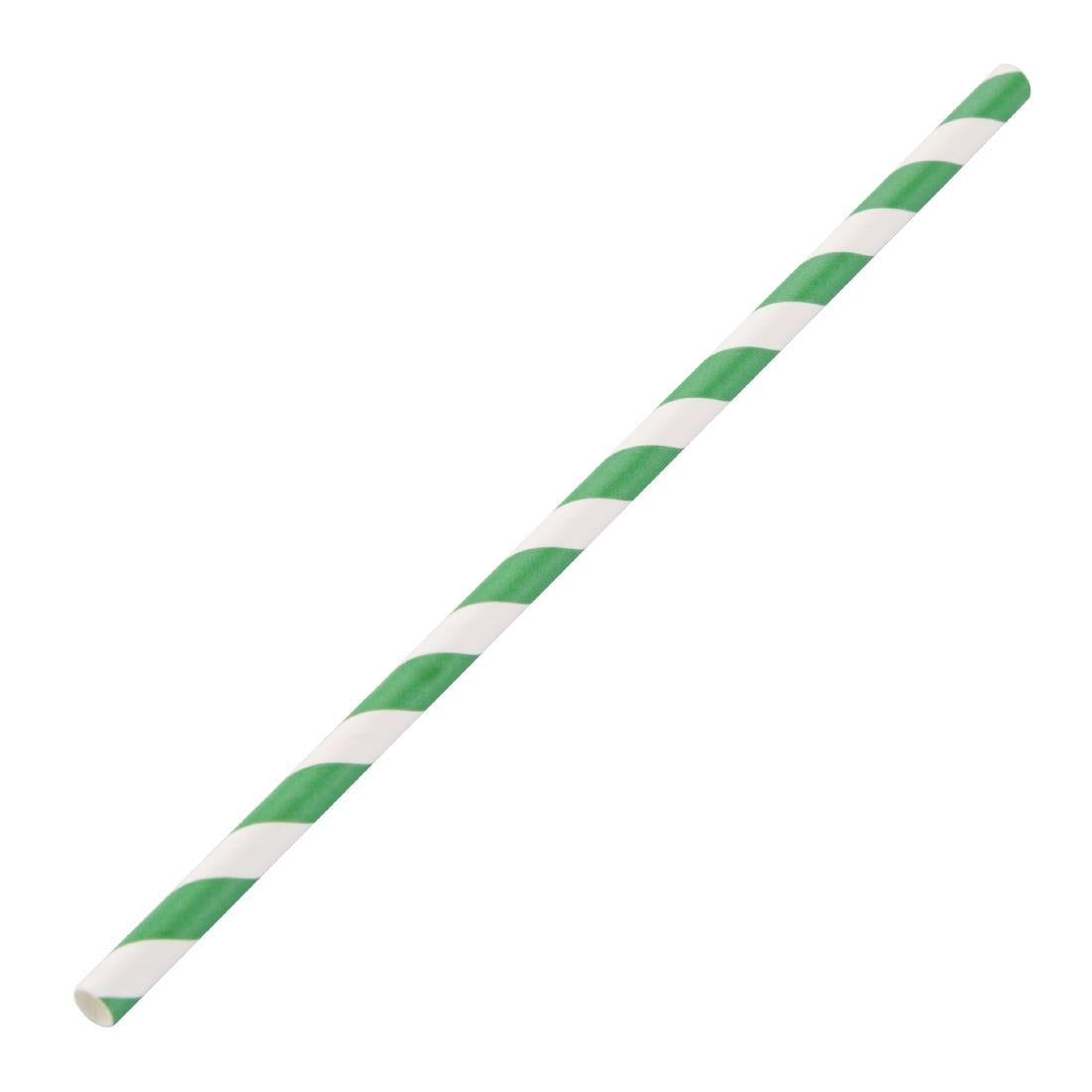 Fiesta Compostable Paper Straws Green Stripes (Pack of 250) - DE928  Fiesta   