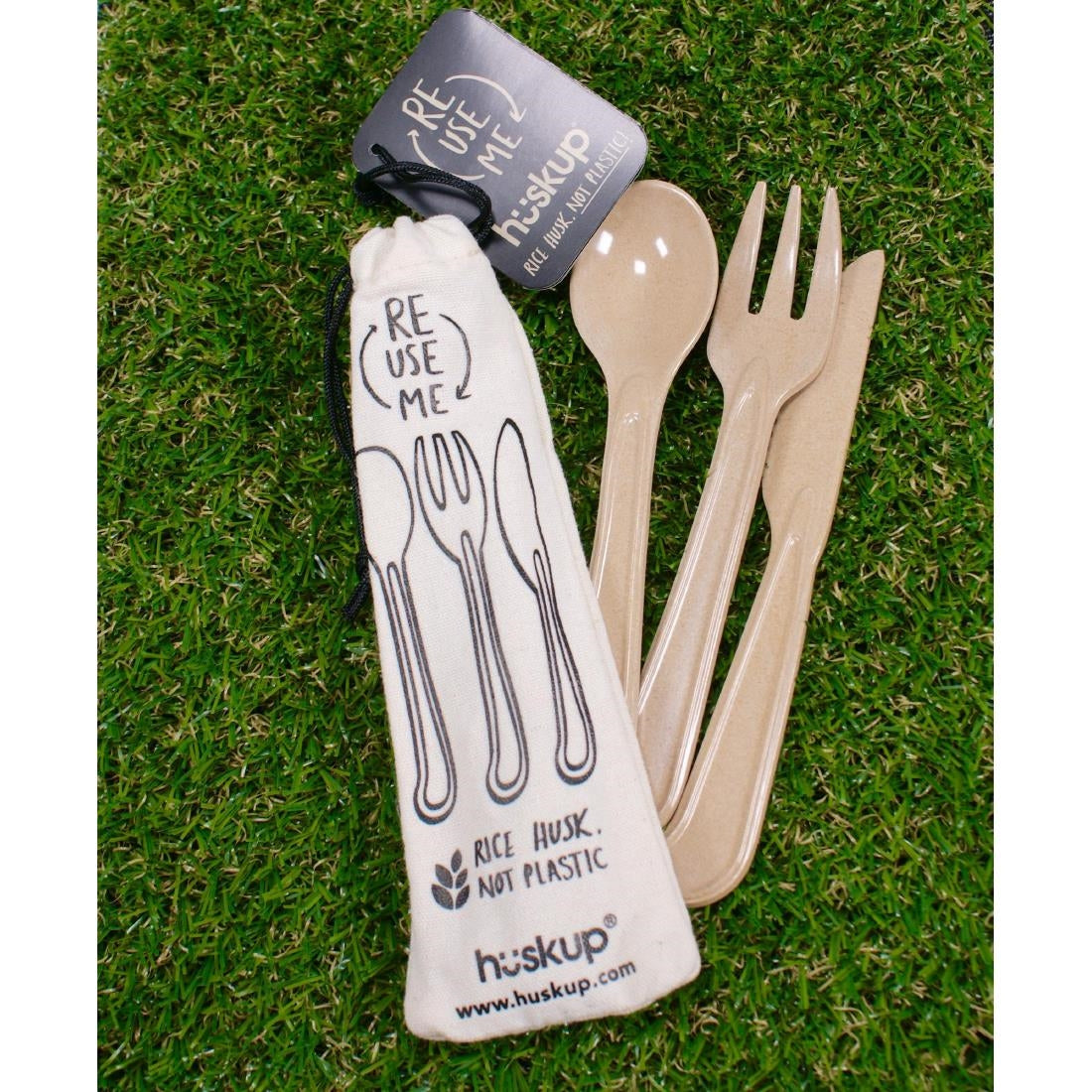 Reusable Rice Husk Cutlery Set - DE930  Huskup   