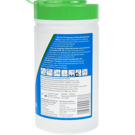 Pal TX Disinfectant Probe Wipes (Pack of 10 x 200) - DF107  Pal   