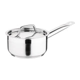 Nisbets Essentials Stainless Steel Saucepan With Lid 14cm - DF669  Nisbets Essentials   