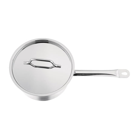 Nisbets Essentials Stainless Steel Saucepan With Lid 16cm - DF670  Nisbets Essentials   