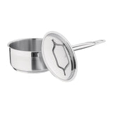 Nisbets Essentials Stainless Steel Saucepan With Lid 16cm - DF670  Nisbets Essentials   